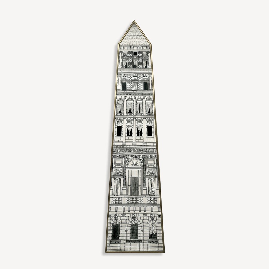 Fornasetti Pannello Obelisco Bianco Nero Pannelli Decorativi