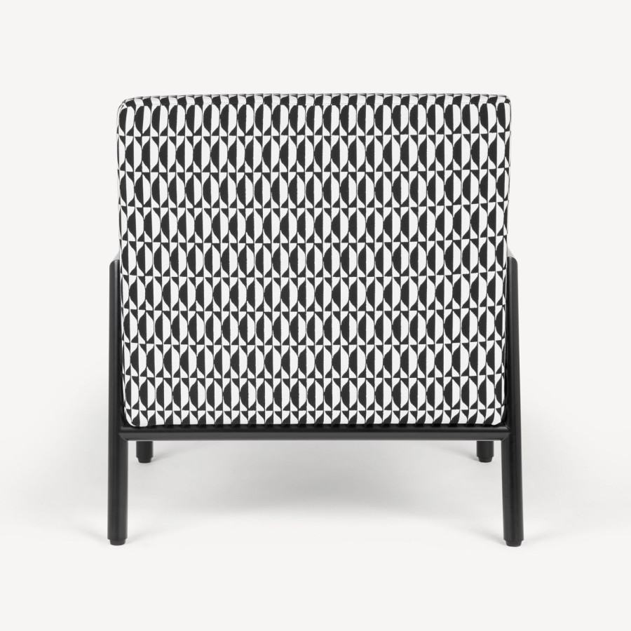 Fornasetti Poltroncina Da Esterno Losanghe Bianco Nero Salotti