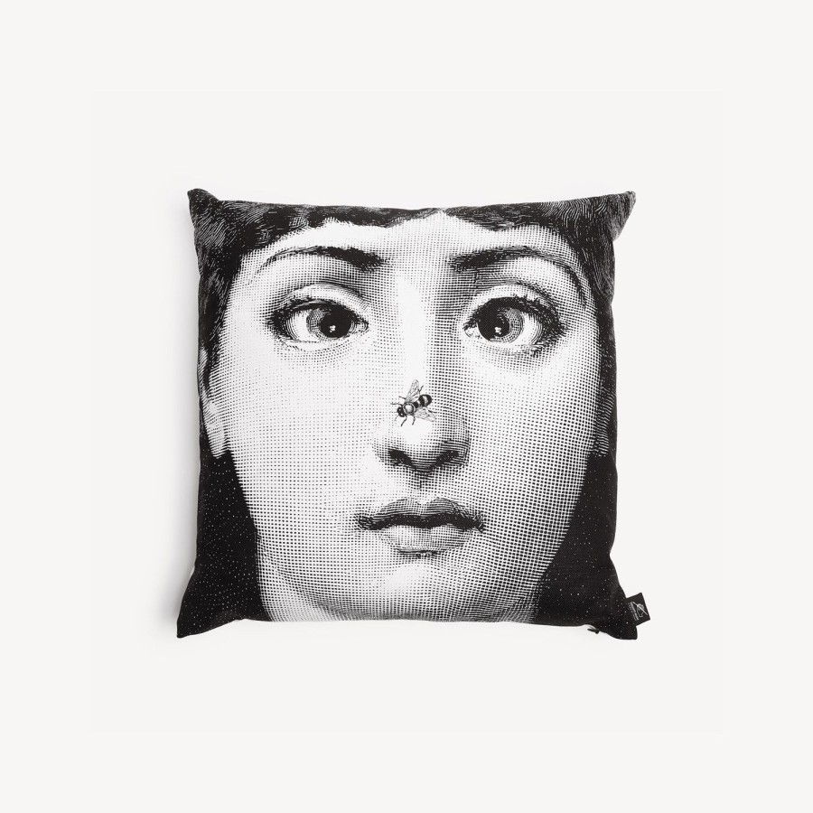 Fornasetti Scimmia Cuscino Bianco Nero Cuscini