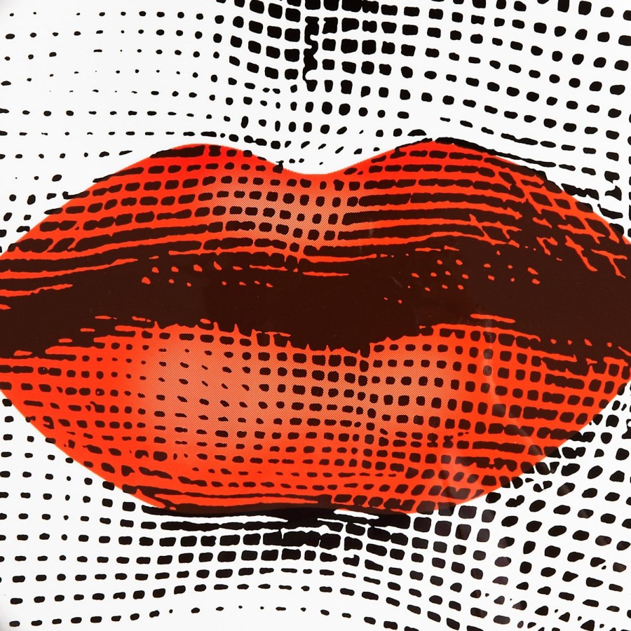 Fornasetti Sgabello Bocca Bianco/Nero/Rosso Sgabelli